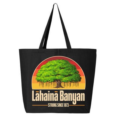 Retro Lahaina Banyan Tree Strong Since 1873 Support Maui Hawaii 25L Jumbo Tote