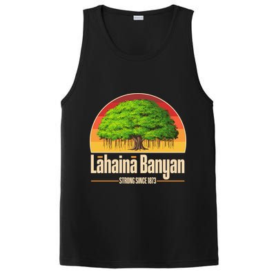 Retro Lahaina Banyan Tree Strong Since 1873 Support Maui Hawaii PosiCharge Competitor Tank