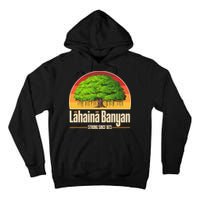Retro Lahaina Banyan Tree Strong Since 1873 Support Maui Hawaii Tall Hoodie