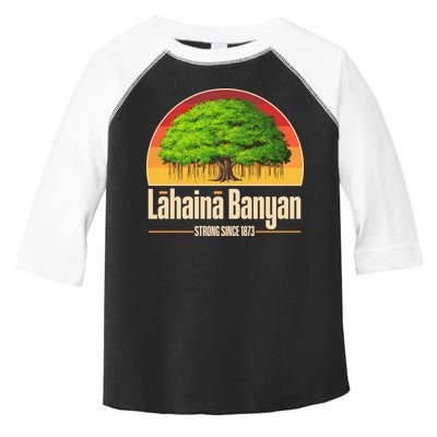Retro Lahaina Banyan Tree Strong Since 1873 Support Maui Hawaii Toddler Fine Jersey T-Shirt