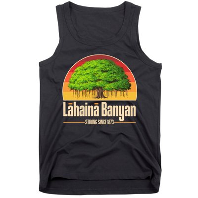 Retro Lahaina Banyan Tree Strong Since 1873 Support Maui Hawaii Tank Top