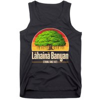 Retro Lahaina Banyan Tree Strong Since 1873 Support Maui Hawaii Tank Top