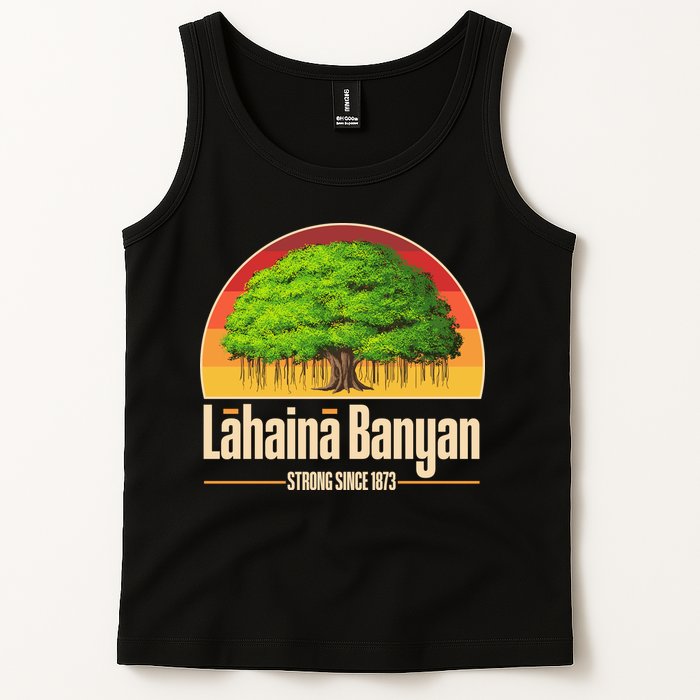 Retro Lahaina Banyan Tree Strong Since 1873 Support Maui Hawaii Tank Top