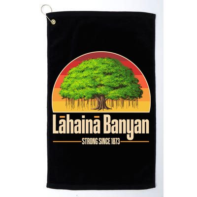 Retro Lahaina Banyan Tree Strong Since 1873 Support Maui Hawaii Golf Towel