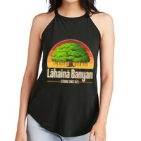 Retro Lahaina Banyan Tree Strong Since 1873 Support Maui Hawaii Women's Perfect Tri Rocker Tank