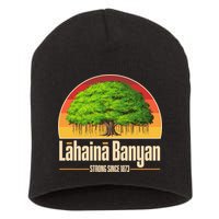 Retro Lahaina Banyan Tree Strong Since 1873 Support Maui Hawaii Short Acrylic Beanie