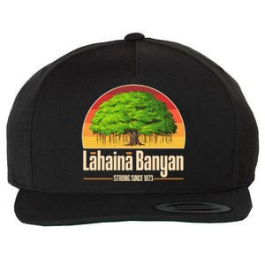 Retro Lahaina Banyan Tree Strong Since 1873 Support Maui Hawaii Wool Snapback Cap