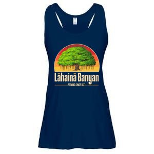 Retro Lahaina Banyan Tree Strong Since 1873 Support Maui Hawaii Ladies Essential Flowy Tank