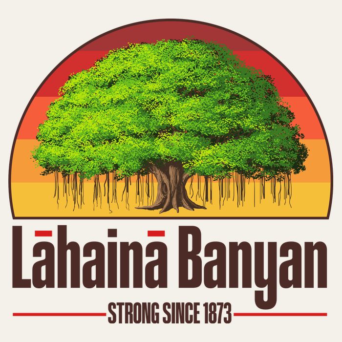 Retro Lahaina Banyan Tree Strong Since 1873 Support Maui Hawaii Poster