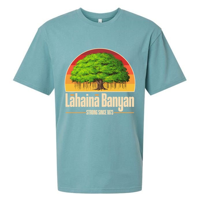 Retro Lahaina Banyan Tree Strong Since 1873 Support Maui Hawaii Sueded Cloud Jersey T-Shirt