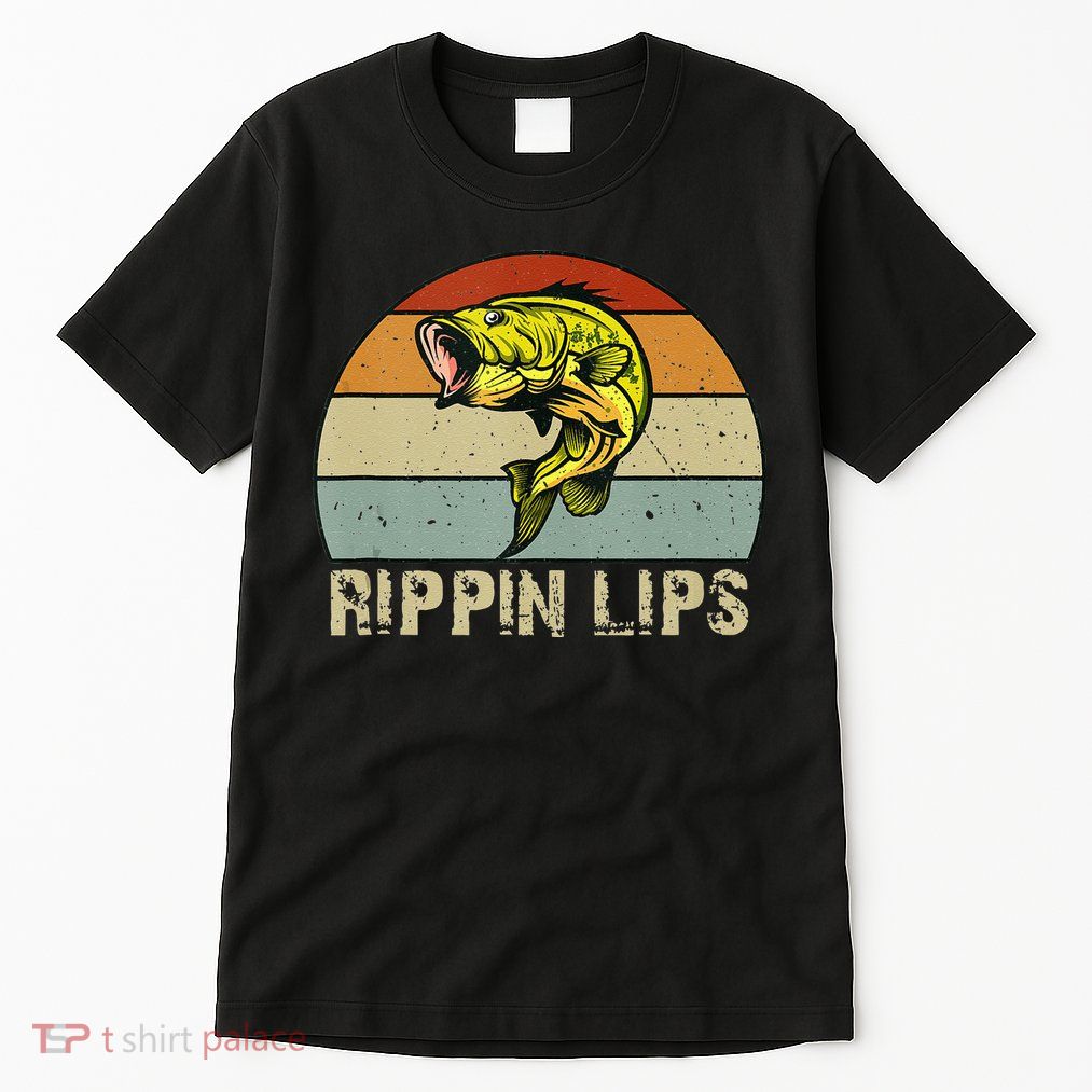 Rippin Lips Bass Fishing Gifts For Dad Fathers Day Tall T-Shirt