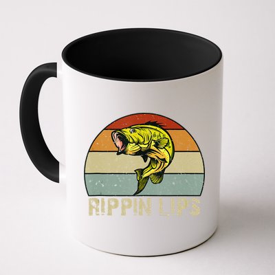 Rippin Lips Bass Fishing Gifts For Dad Fathers Day Mug