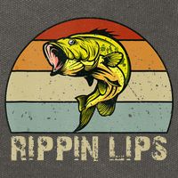 Rippin Lips Bass Fishing Gifts For Dad Fathers Day Cotton Canvas Backpack