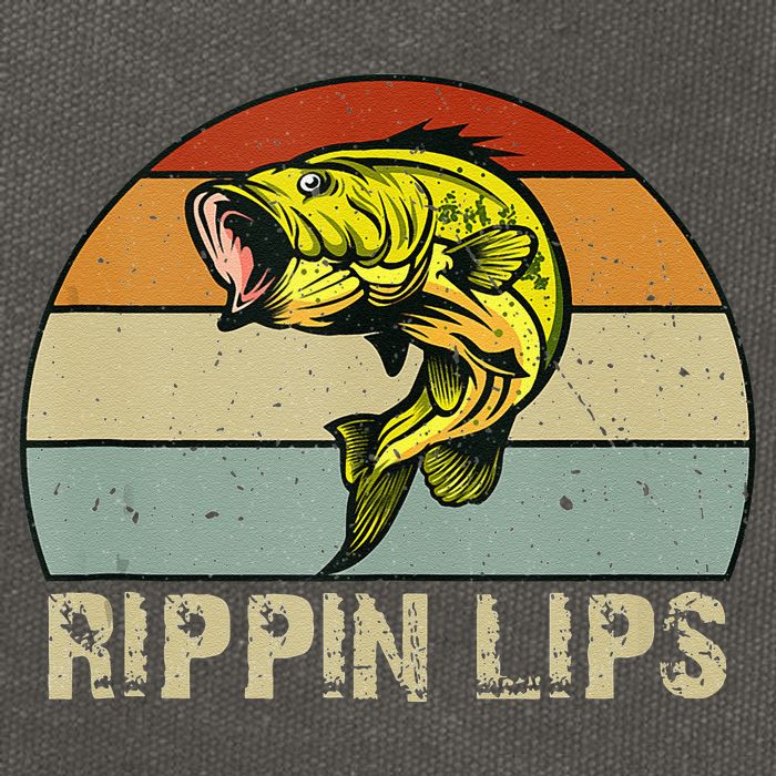Rippin Lips Bass Fishing Gifts For Dad Fathers Day Cotton Canvas Backpack