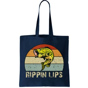 Rippin Lips Bass Fishing Gifts For Dad Fathers Day Tote Bag