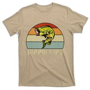 Rippin Lips Bass Fishing Gifts For Dad Fathers Day T-Shirt