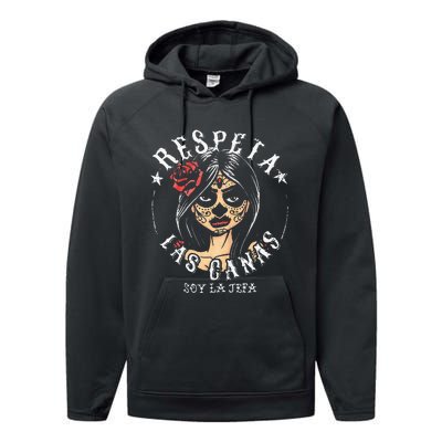 Respeta Las Canas La Jefa Performance Fleece Hoodie