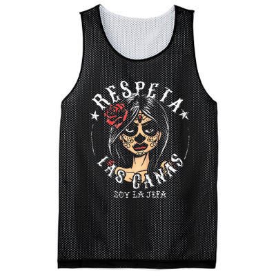 Respeta Las Canas La Jefa Mesh Reversible Basketball Jersey Tank