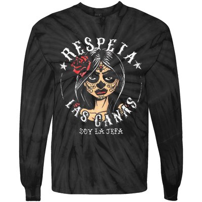 Respeta Las Canas La Jefa Tie-Dye Long Sleeve Shirt