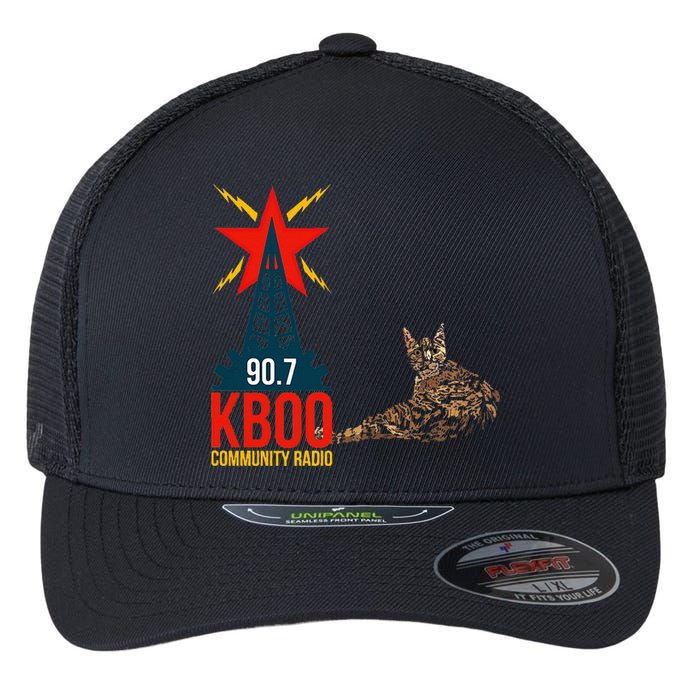 Radio Loving Cat Flexfit Unipanel Trucker Cap