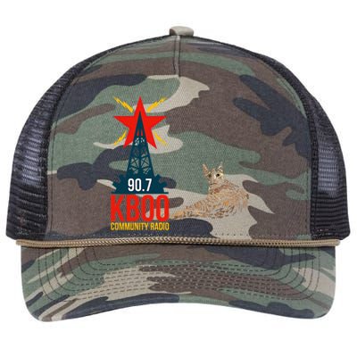 Radio Loving Cat Retro Rope Trucker Hat Cap