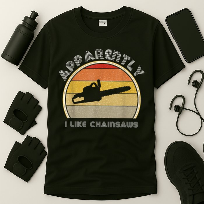 Retro Logging Chainsaw Gear For Men Tree Trimmer T-Shirt