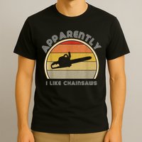 Retro Logging Chainsaw Gear For Men Tree Trimmer T-Shirt