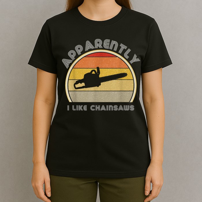 Retro Logging Chainsaw Gear For Men Tree Trimmer T-Shirt