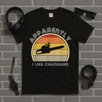 Retro Logging Chainsaw Gear For Men Tree Trimmer T-Shirt