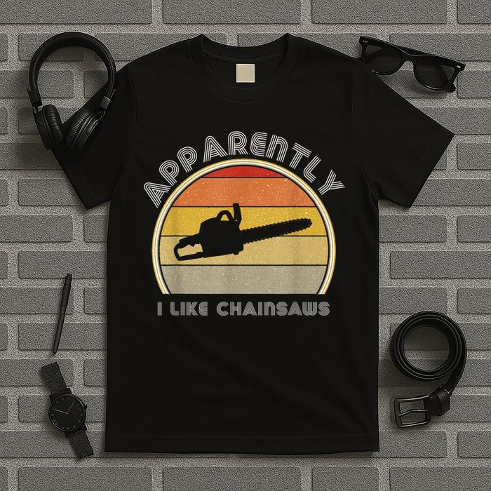 Retro Logging Chainsaw Gear For Men Tree Trimmer T-Shirt