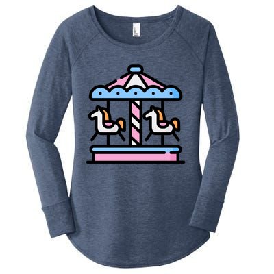 Really Like Carousels Carousel Carnival Amuset Park Cool Gift Women's Perfect Tri Tunic Long Sleeve Shirt