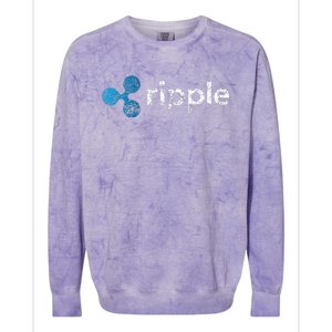 Ripple Logo Crypto Xrp Coin Hodler Fan Colorblast Crewneck Sweatshirt