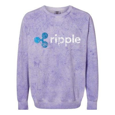 Ripple Logo Crypto Xrp Coin Hodler Fan Colorblast Crewneck Sweatshirt