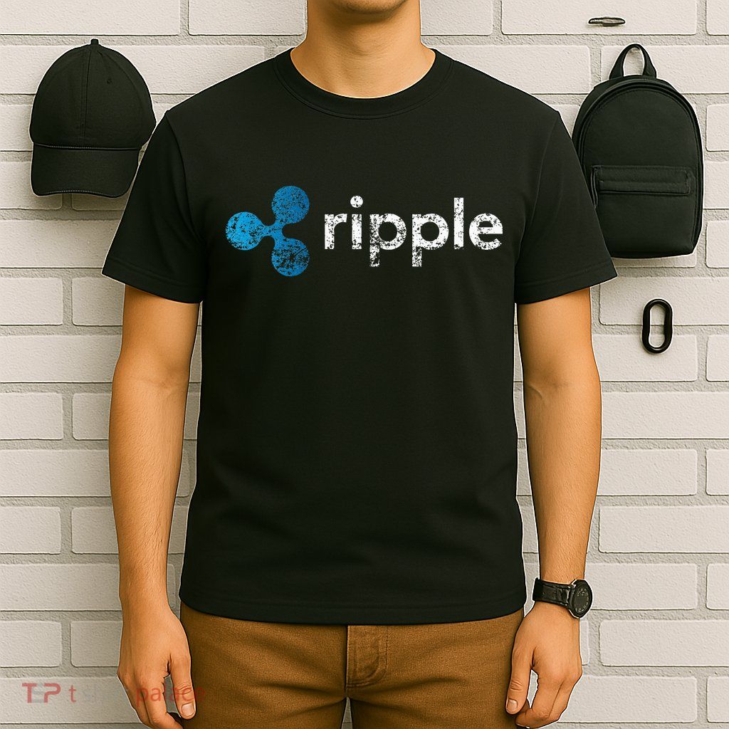 Ripple Logo Crypto Xrp Coin Hodler Fan T-Shirt