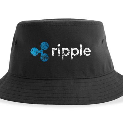 Ripple Logo Crypto Xrp Coin Hodler Fan Sustainable Bucket Hat