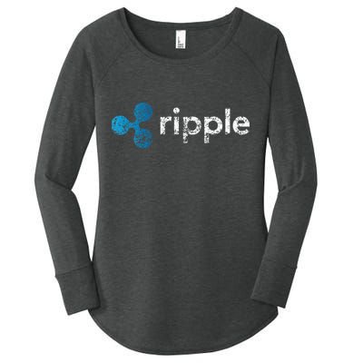 Ripple Logo Crypto Xrp Coin Hodler Fan Women's Perfect Tri Tunic Long Sleeve Shirt