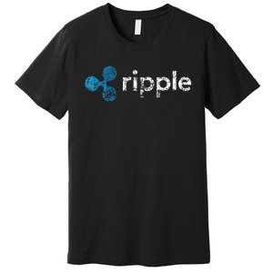 Ripple Logo Crypto Xrp Coin Hodler Fan Premium T-Shirt