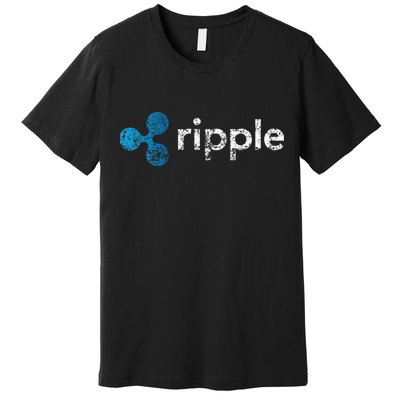 Ripple Logo Crypto Xrp Coin Hodler Fan Premium T-Shirt