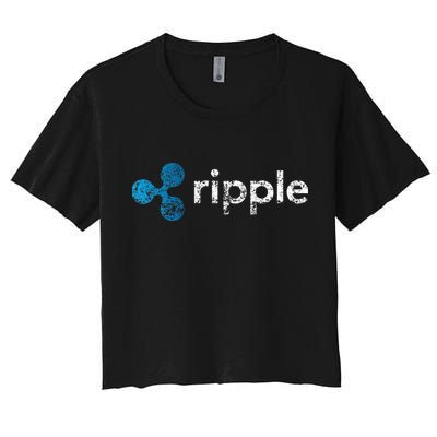 Ripple Logo Crypto Xrp Coin Hodler Fan Crop Top