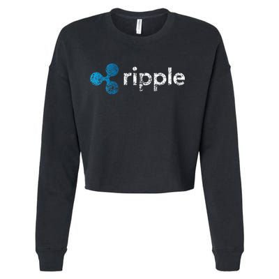 Ripple Logo Crypto Xrp Coin Hodler Fan Cropped Pullover Crew