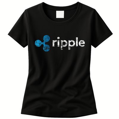 Ripple Logo Crypto Xrp Coin Hodler Fan Womens T-Shirt