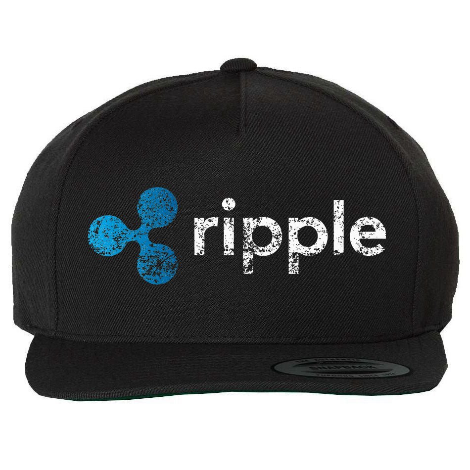 Ripple Logo Crypto Xrp Coin Hodler Fan Wool Snapback Cap