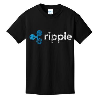 Ripple Logo Crypto Xrp Coin Hodler Fan Kids T-Shirt