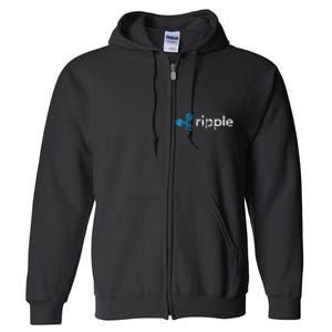 Ripple Logo Crypto Xrp Coin Hodler Fan Full Zip Hoodie