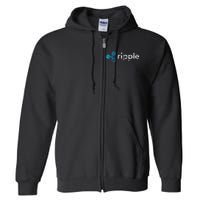 Ripple Logo Crypto Xrp Coin Hodler Fan Full Zip Hoodie