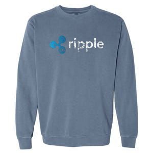 Ripple Logo Crypto Xrp Coin Hodler Fan Garment-Dyed Sweatshirt