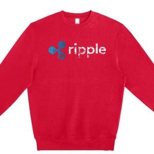 Ripple Logo Crypto Xrp Coin Hodler Fan Premium Crewneck Sweatshirt