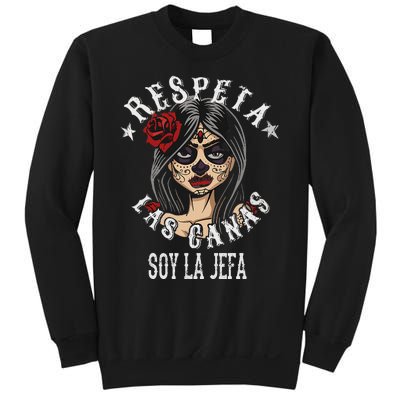 Respeta Las Canas La Jefa Funny Spanish Sweatshirt