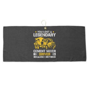 Retired Legendary Cement Mixer Driver Concrete Mixer Large Microfiber Waffle Golf Towel