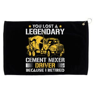 Retired Legendary Cement Mixer Driver Concrete Mixer Grommeted Golf Towel